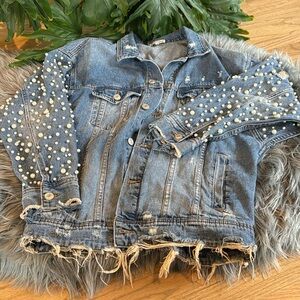 Bloomingdale’s exclusive Sunset + Spring embellished denim jacket